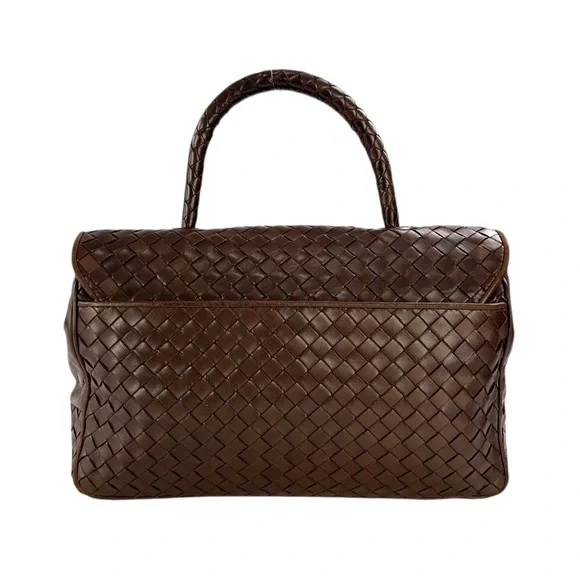 Auth. Bottega Veneta Vintage Intrecciato Leather Handbag - Picture 2 of 8